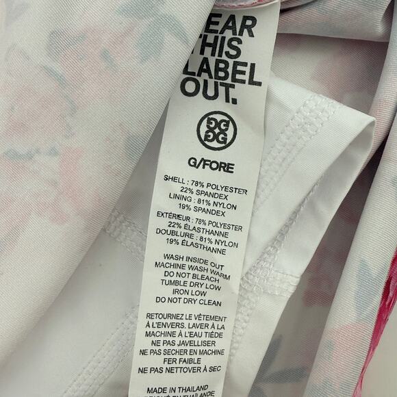 G/Fore Photo Floral Silky Tech Nylon Skort Women's Size Small - Picture 9 of 9